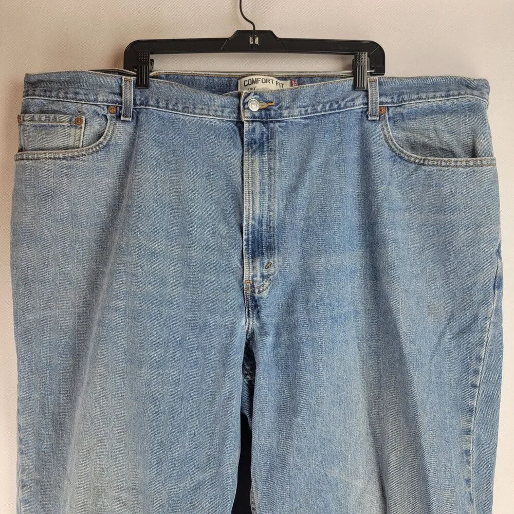 Levi's 560 Mens Size 50X30 Blue Medium Wash Comfort Fit Straight Leg Jeans